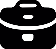 Closed Black Briefcase Sticker Svg Vector, Free Vectors File